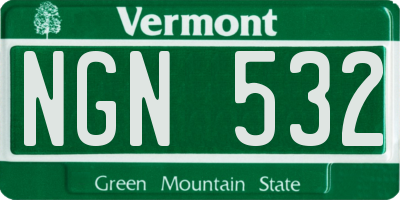 VT license plate NGN532