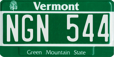 VT license plate NGN544