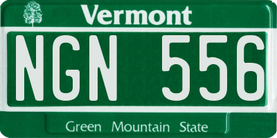 VT license plate NGN556