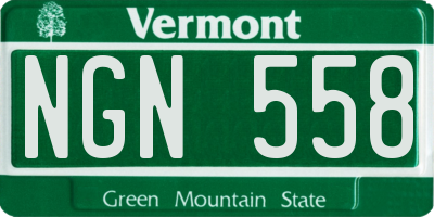 VT license plate NGN558