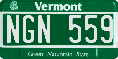 VT license plate NGN559