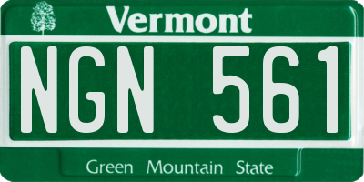 VT license plate NGN561