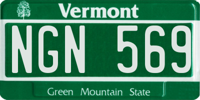 VT license plate NGN569