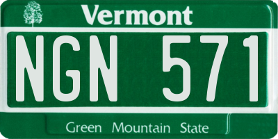 VT license plate NGN571