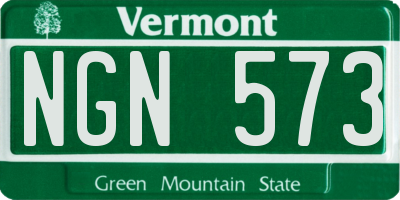 VT license plate NGN573