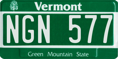VT license plate NGN577