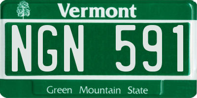 VT license plate NGN591
