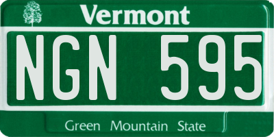 VT license plate NGN595