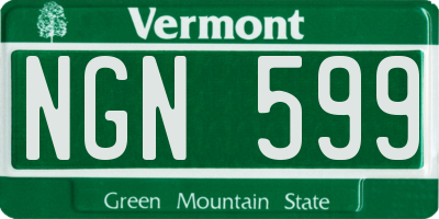 VT license plate NGN599