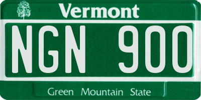 VT license plate NGN900