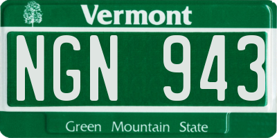 VT license plate NGN943