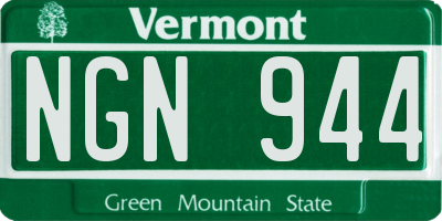 VT license plate NGN944