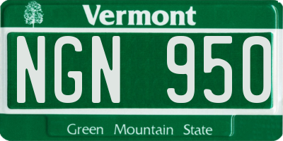 VT license plate NGN950