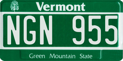 VT license plate NGN955