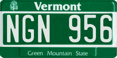 VT license plate NGN956