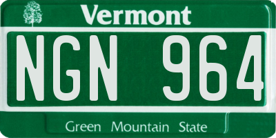 VT license plate NGN964