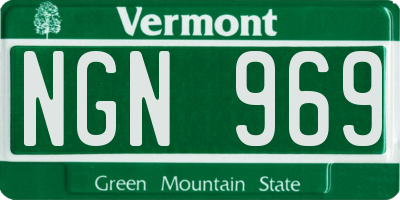 VT license plate NGN969