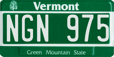 VT license plate NGN975