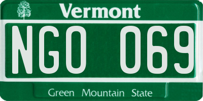 VT license plate NGO069