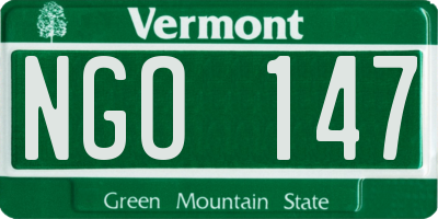 VT license plate NGO147