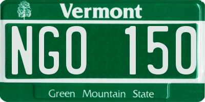 VT license plate NGO150