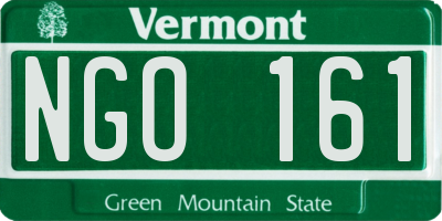 VT license plate NGO161