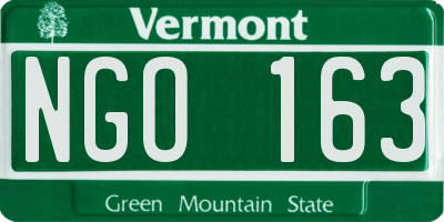 VT license plate NGO163