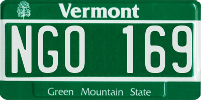 VT license plate NGO169