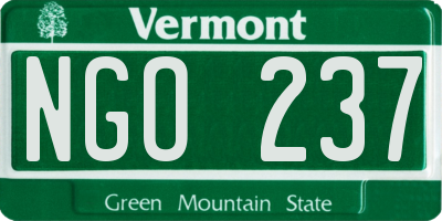 VT license plate NGO237