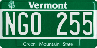 VT license plate NGO255