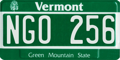VT license plate NGO256