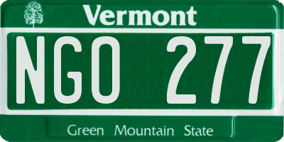 VT license plate NGO277