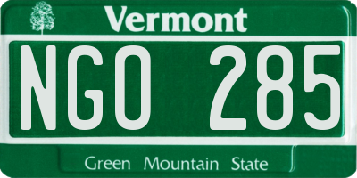 VT license plate NGO285