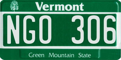 VT license plate NGO306