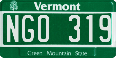 VT license plate NGO319