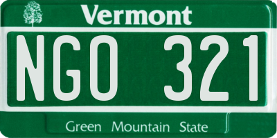 VT license plate NGO321