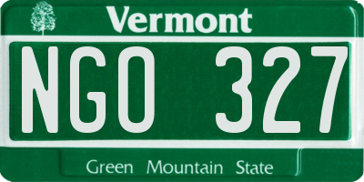 VT license plate NGO327
