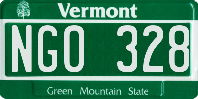 VT license plate NGO328
