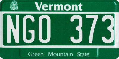 VT license plate NGO373