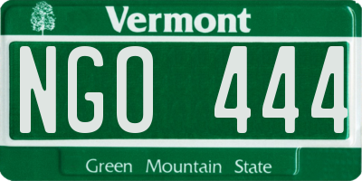 VT license plate NGO444