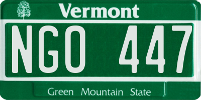 VT license plate NGO447