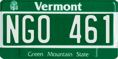 VT license plate NGO461