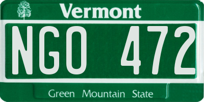 VT license plate NGO472