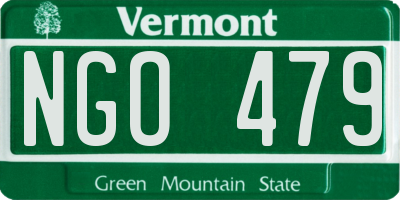 VT license plate NGO479