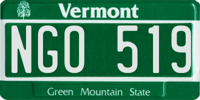 VT license plate NGO519
