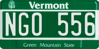 VT license plate NGO556