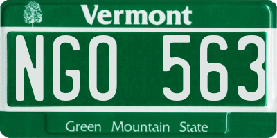 VT license plate NGO563