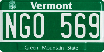 VT license plate NGO569