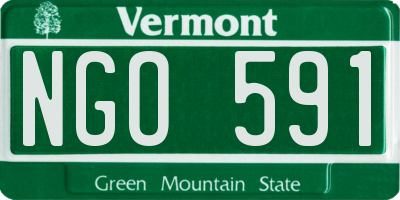 VT license plate NGO591