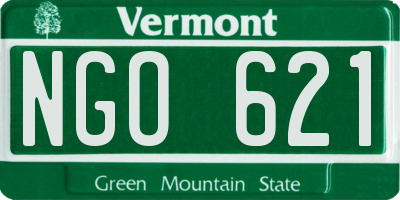 VT license plate NGO621
